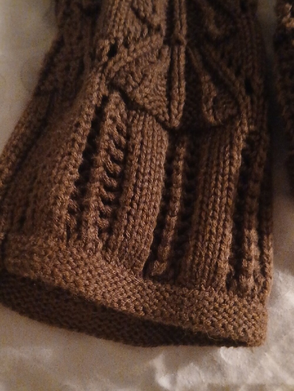 Charter Club Brown Cable-Knit Shawl Collar Cardigan - Picture 7 of 10